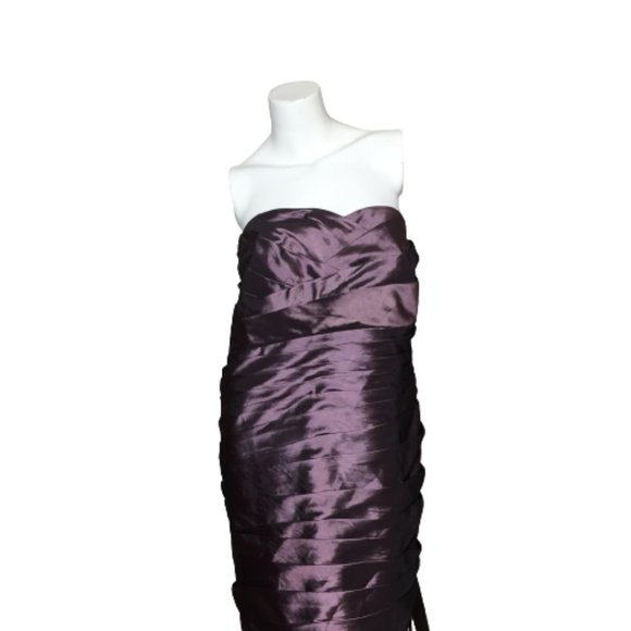 Jade Couture Plus Size 14 Purple Strapless Gown - Picture 3 of 8